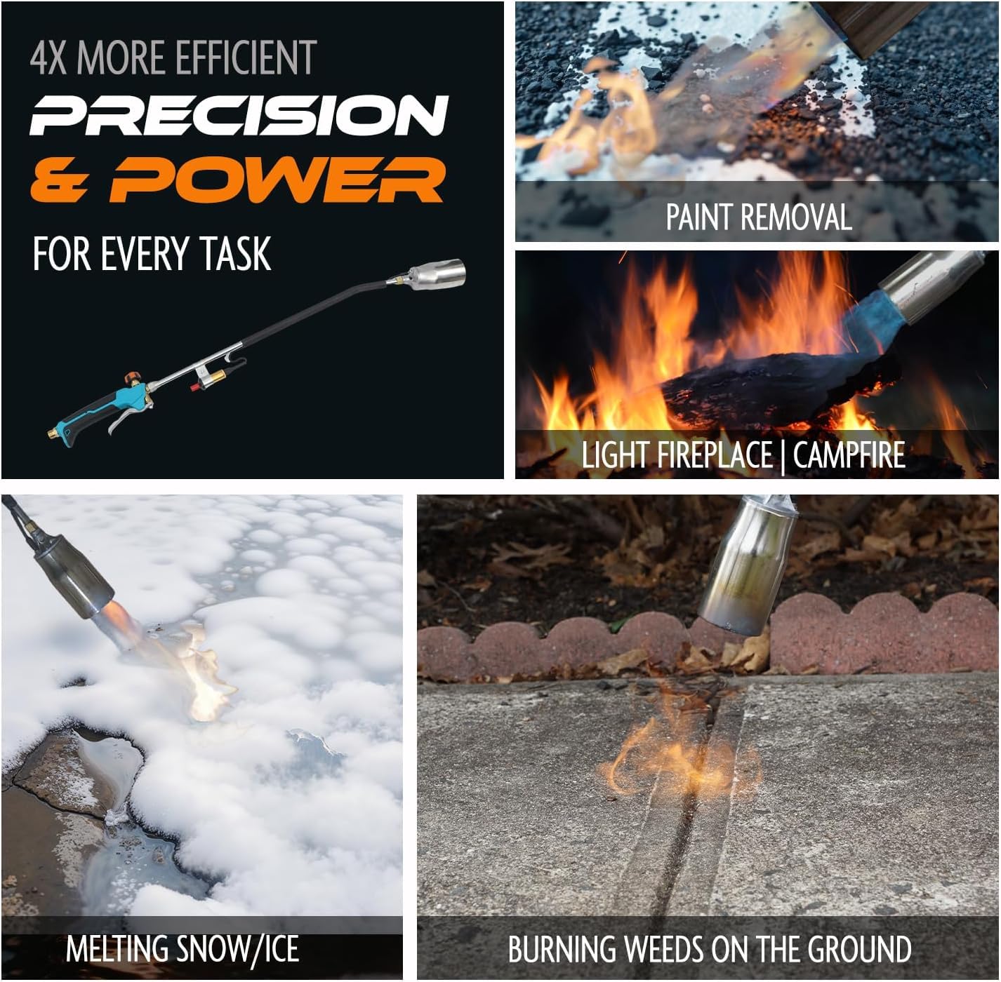 Sunlight Charcoal 2,200,000 BTU torch delivers high-output performance outdoors.