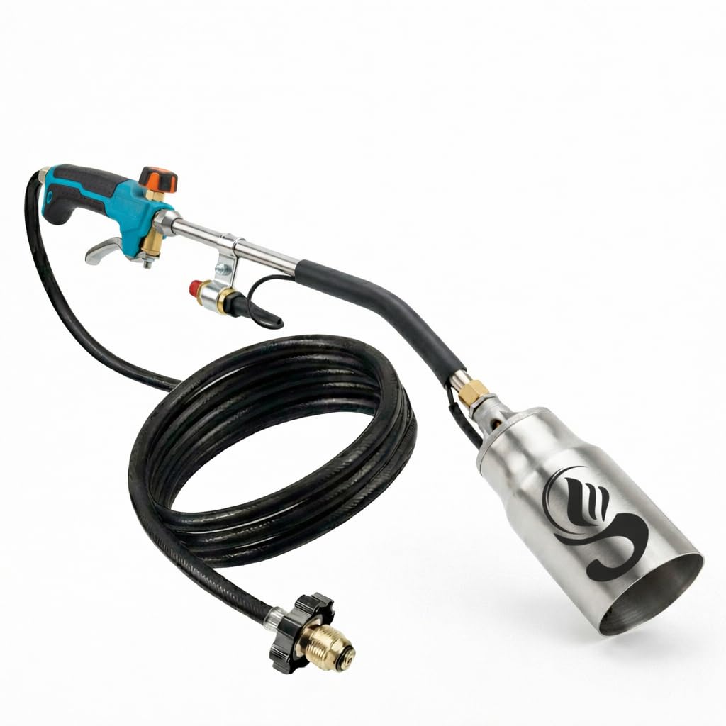 Sunlight Charcoal propane torch head with igniter for quick ignition and precise flame control.