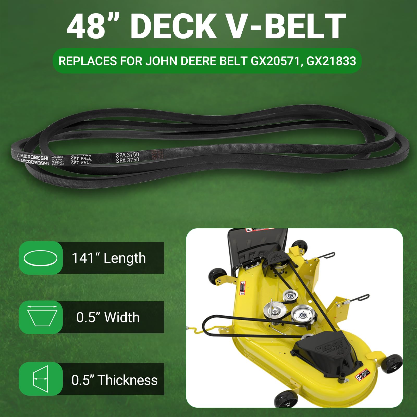 Sunluway belt materials closeup highlights reinforced rubber and nylon for heat resistance.