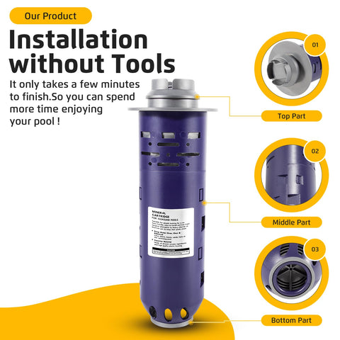 Sunluway ceramic mineral technology delivering sparkling pool water.