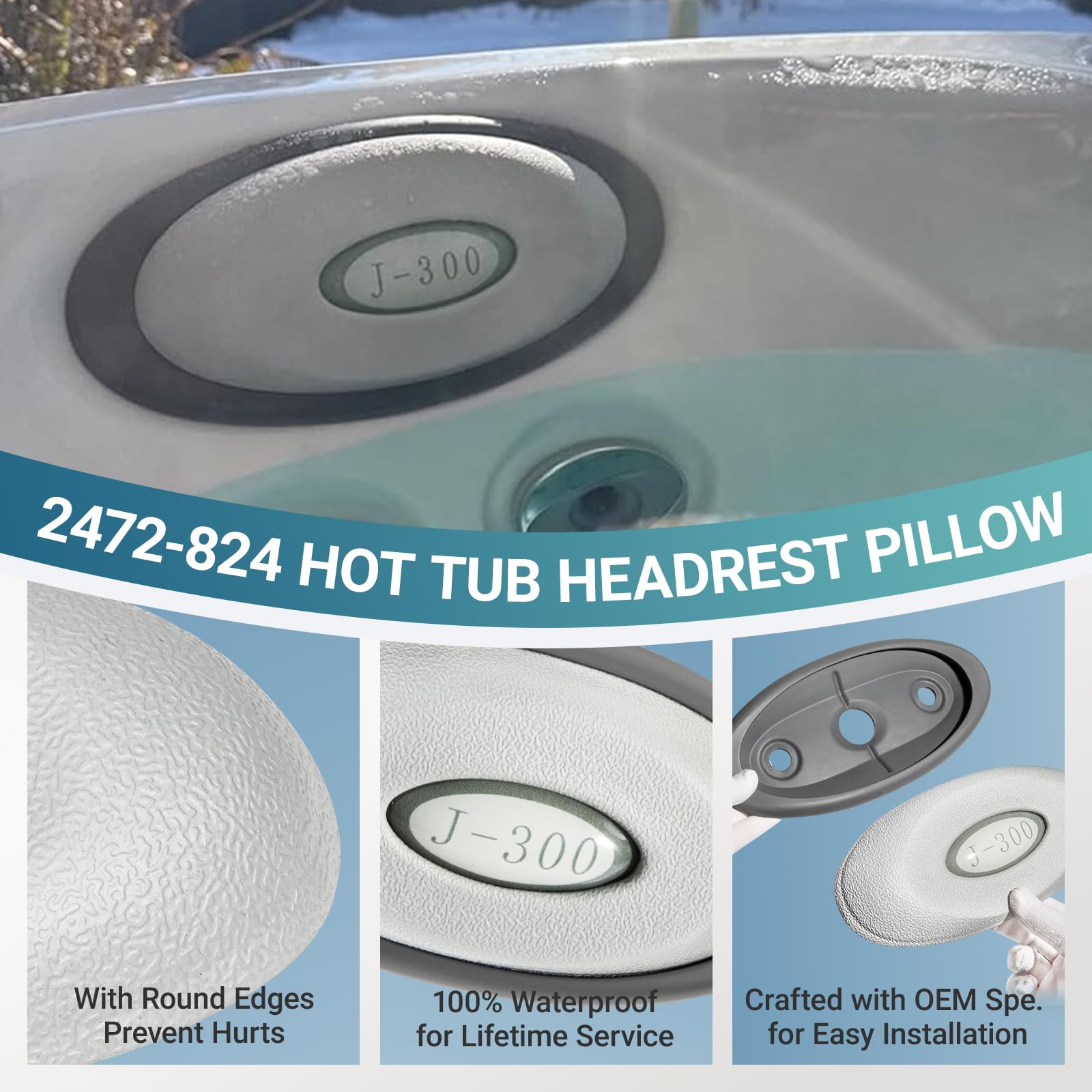 Sunluway OE-spec direct replacement fitting for Jacuzzi headrests