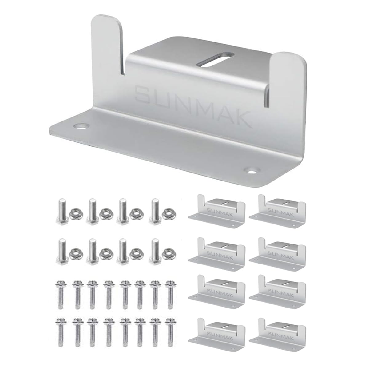 SUNMAK 8-unit Z brackets for rooftop solar panel mounting