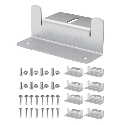 SUNMAK 8-unit Z brackets for rooftop solar panel mounting