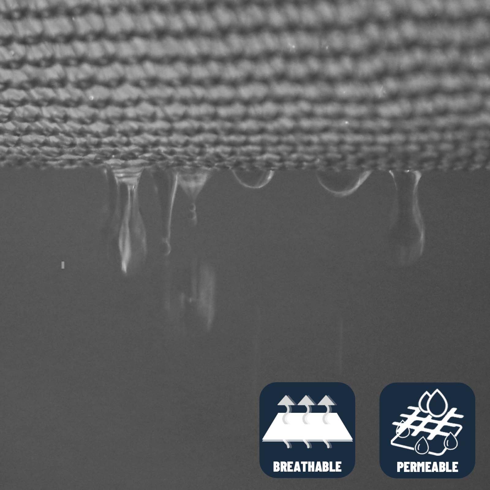 Sunny Guard breathable HDPE fabric allows airflow and comfort.