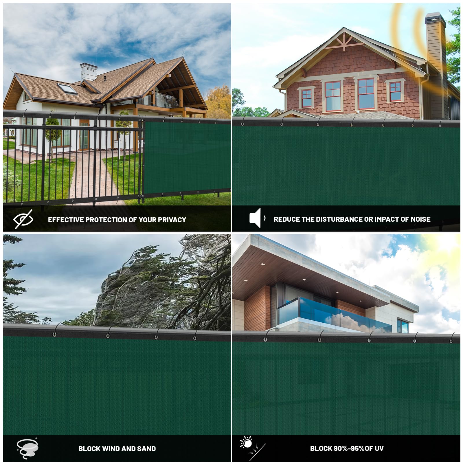 Sunny Guard custom-size privacy screen showcasing flexible outdoor fit