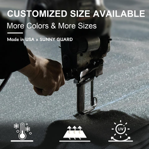 SUNNY GUARD durable HDPE fabric designed for long-lasting outdoor use.