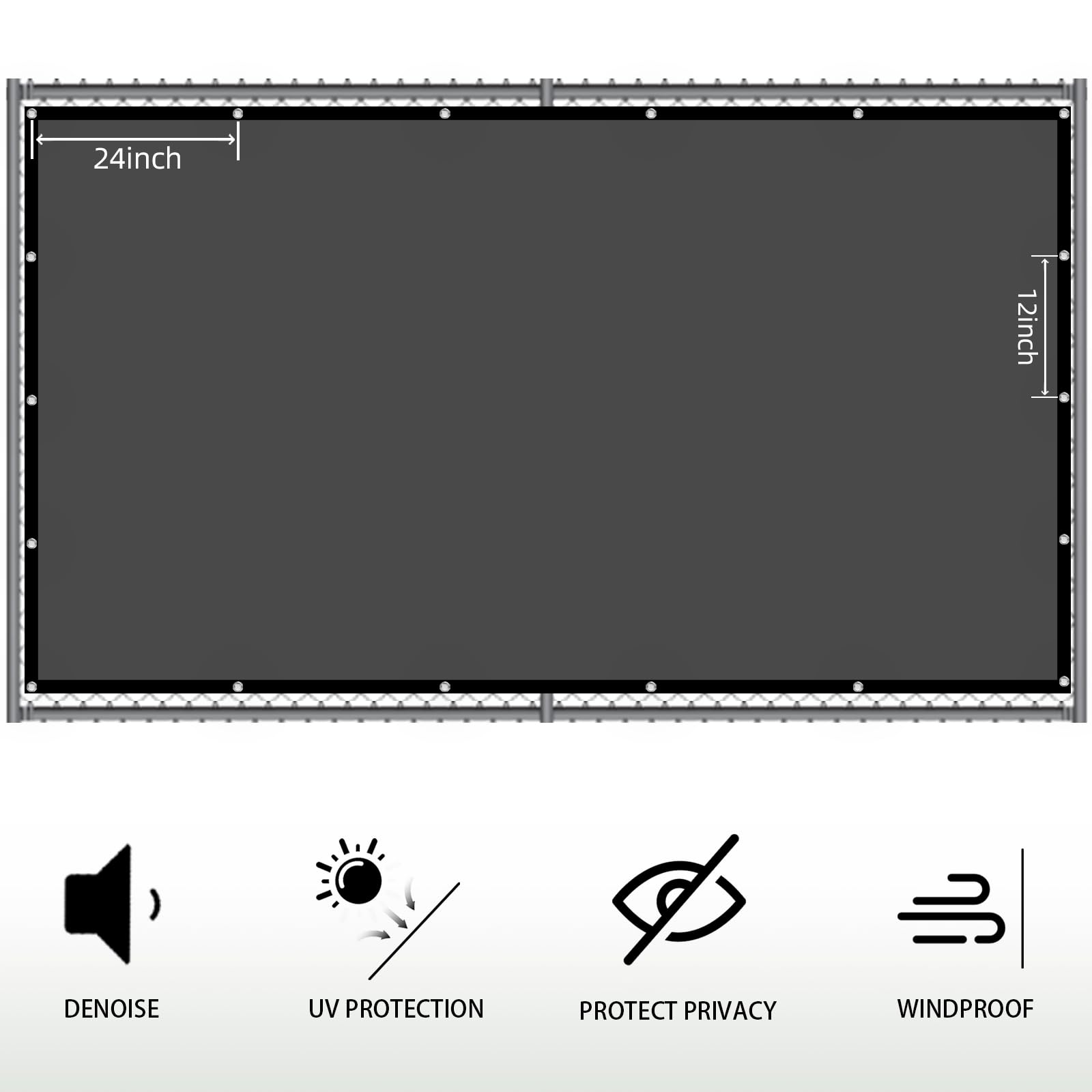 Sunny Guard outdoor privacy screen visible in garden, enhancing seclusion