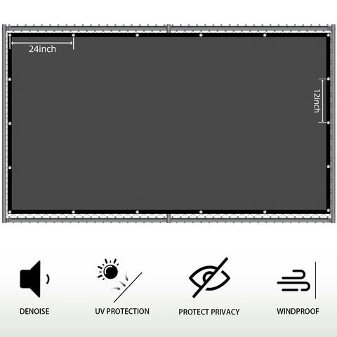 Sunny Guard outdoor privacy screen visible in garden, enhancing seclusion