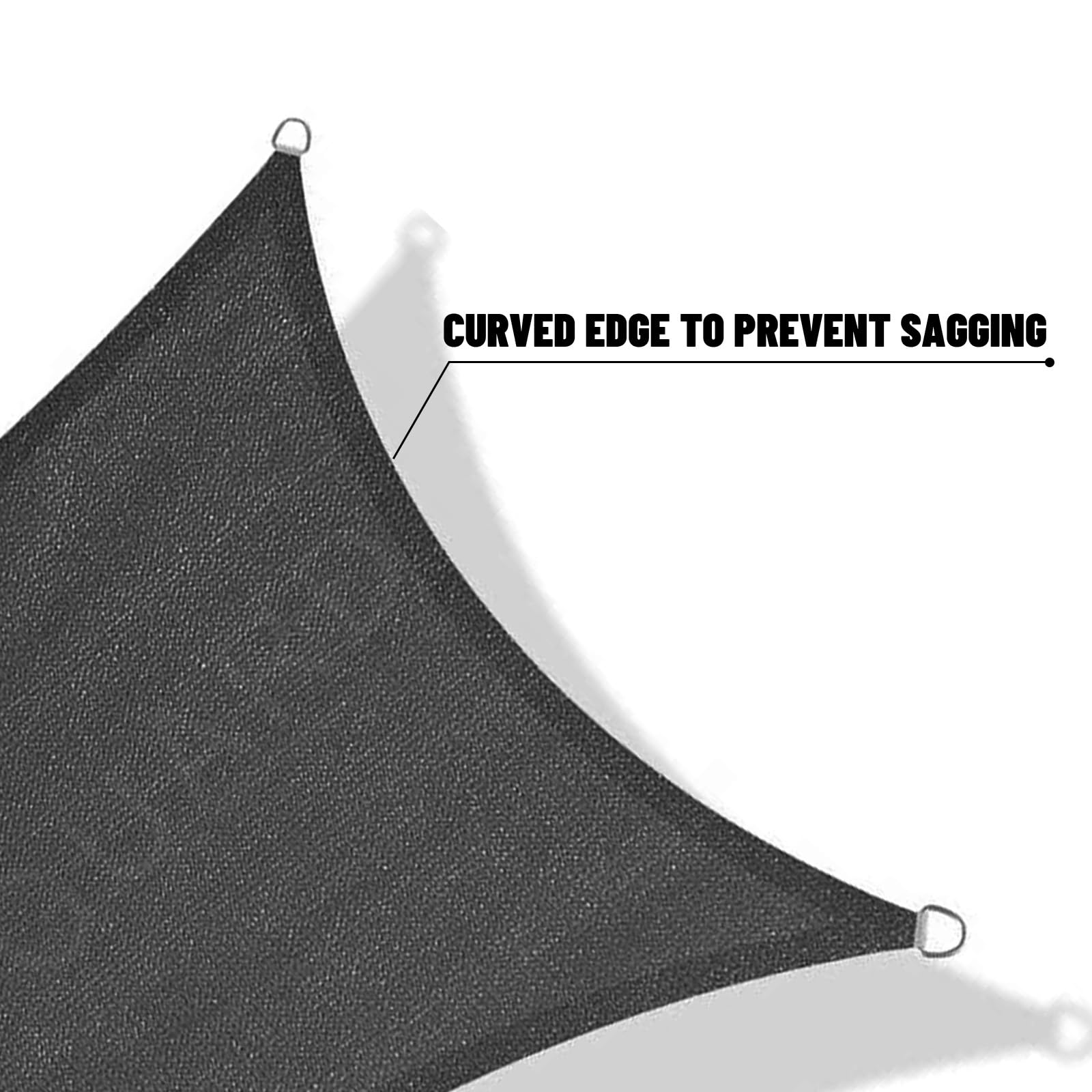 Sunny Guard shade sail at patio/deck creates versatile outdoor space.
