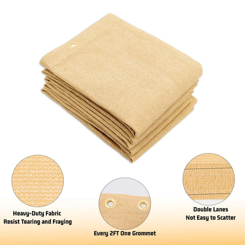 Sunny Guard shade cloth made from durable HDPE material for long-lasting shade.