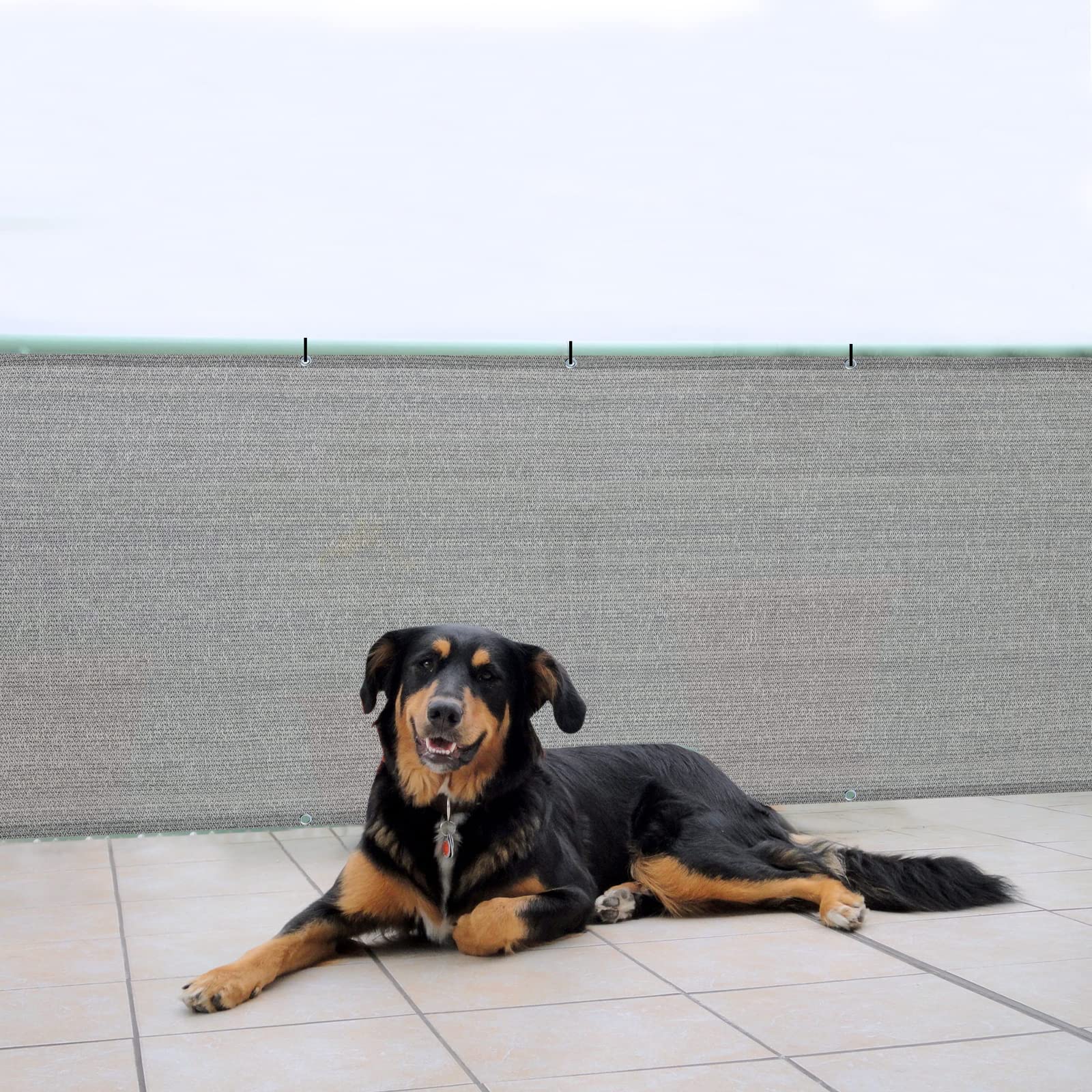 Sunny Guard UV-protective screen reduces sun glare while keeping airflow.