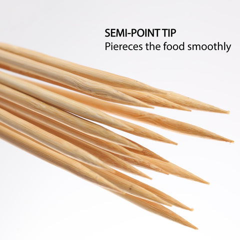 Sunnyam 12inch bamboo skewers suitable for kitchen, camping, and outdoor barbecues