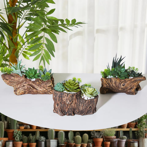 Sunnychicc concrete planter with rustic finish, ideal for DIY succulent arrangements.