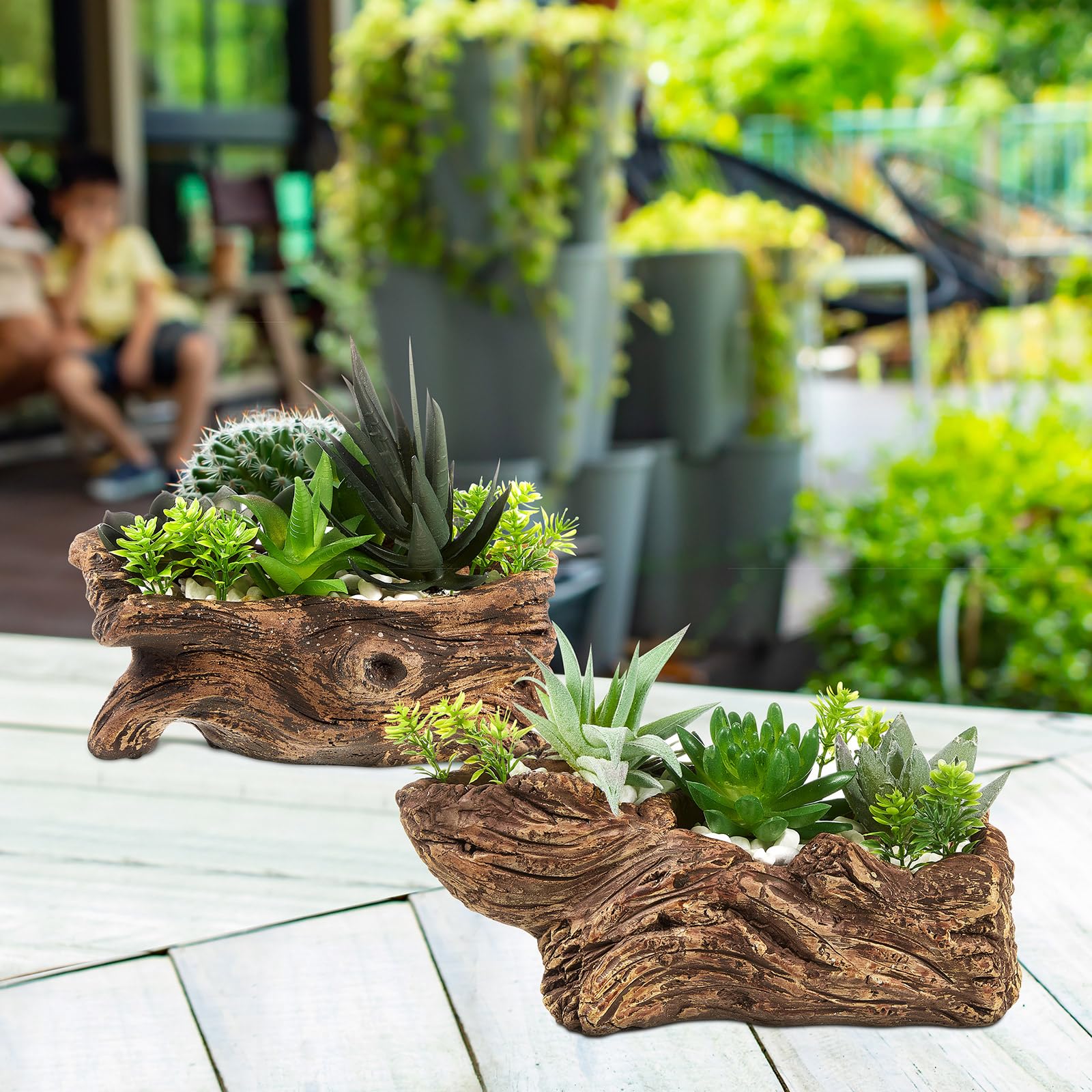 Sunnychicc versatile planter set for patios and indoor plant corners.