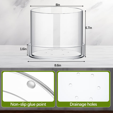 Sunnychicc acrylic pot with drainage holes promotes proper watering