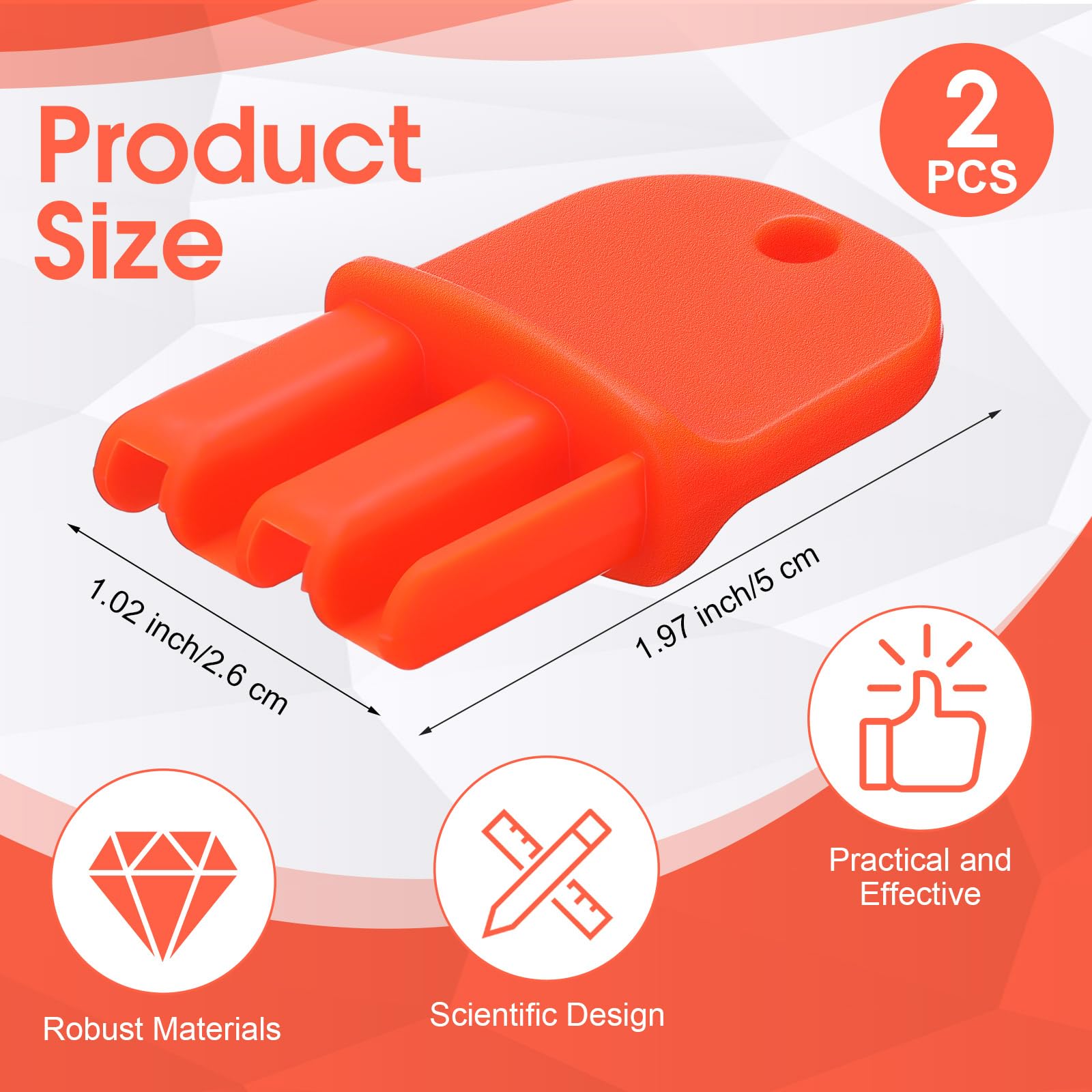 Sunnychicc Protecta Evo Express key, orange plastic design for outdoor reliability