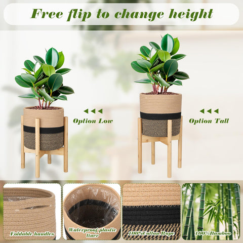 Sunnychicc waterproof lining protects floors when moving planters.