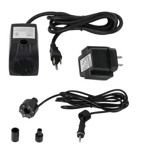 Sunnydaze 200GPH submersible pump for fountains and bird baths.