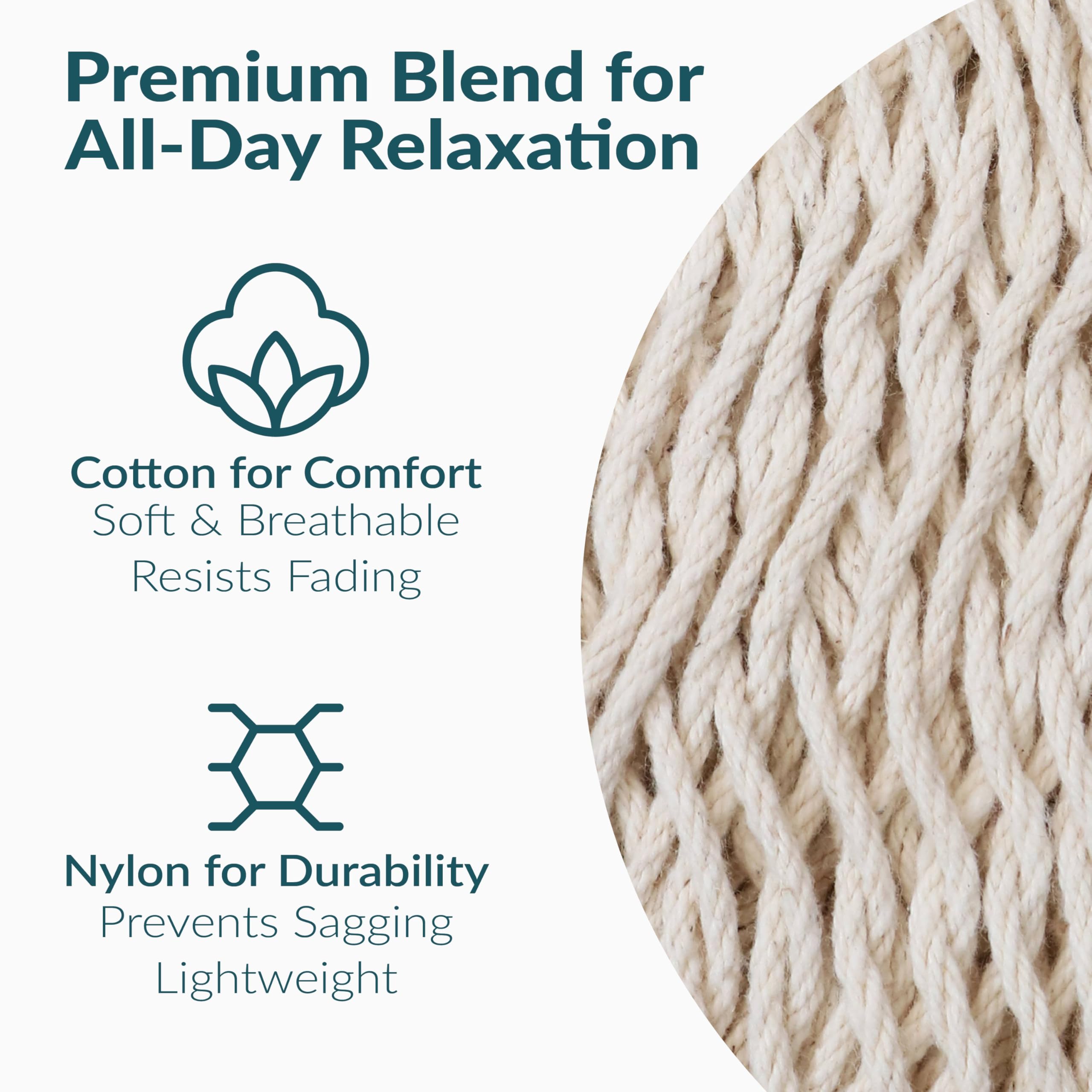 Sunnydaze durable cotton-nylon weave provides breathable comfort and strength.