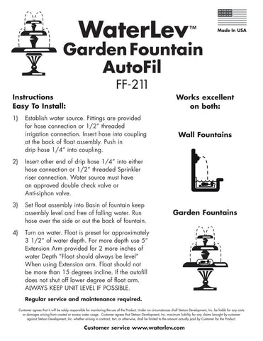 Sunnydaze Decor auto-fill tubing kit with simple setup for fountains.