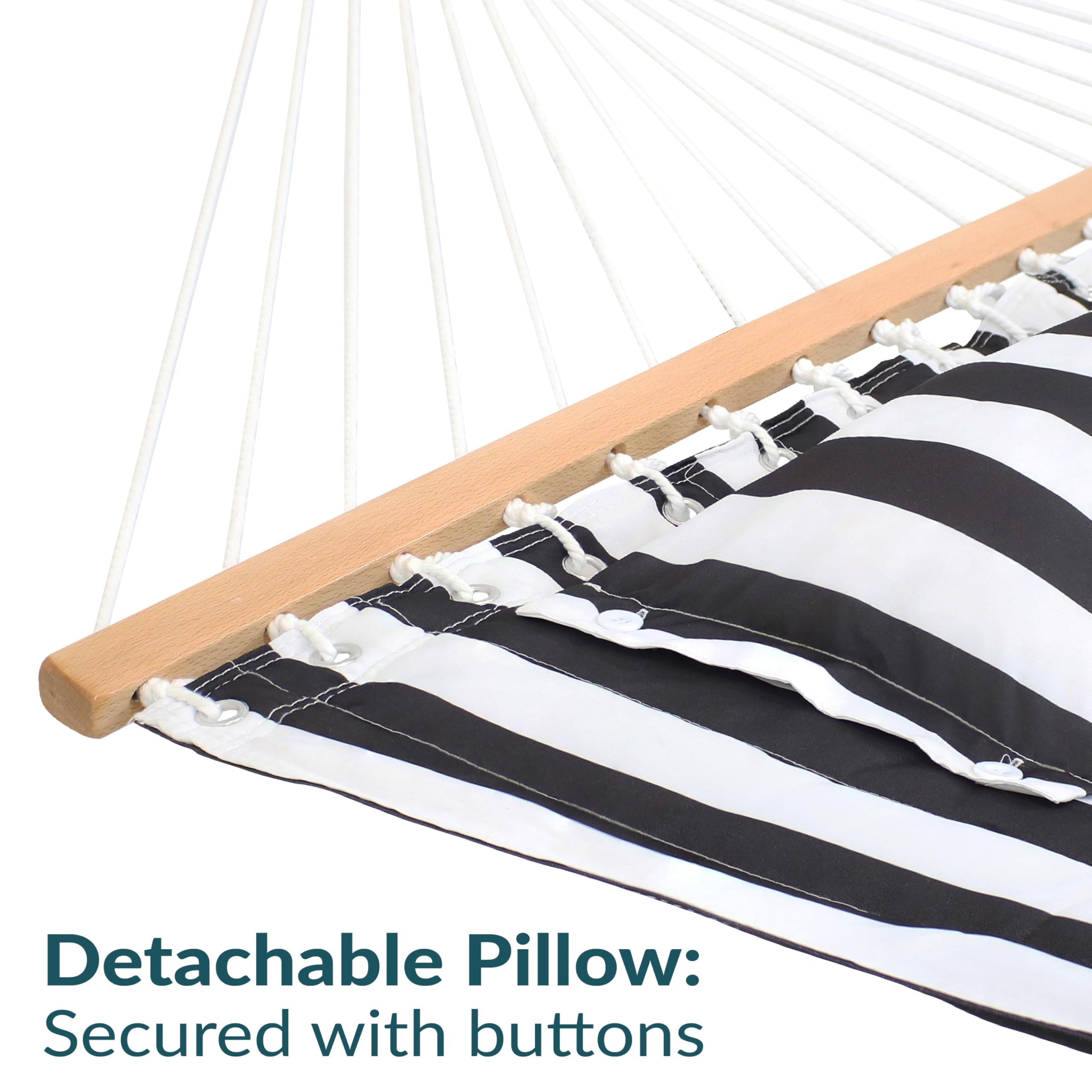 Sunnydaze hammock suitable for backyard, campsite, patio, or sunroom