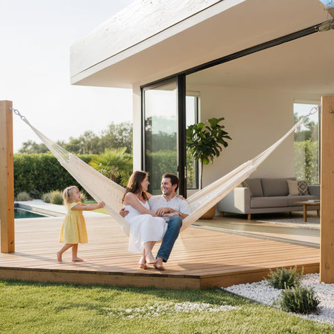 Sunnydaze spacious design fits two or more people for shared relaxation.