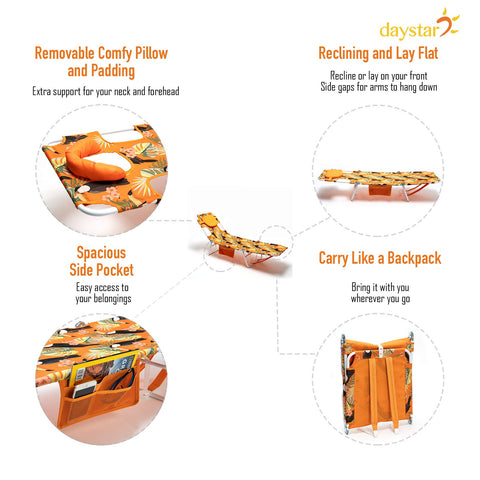 SunnyFeel shoulder straps enable easy transport to beach or campsite.