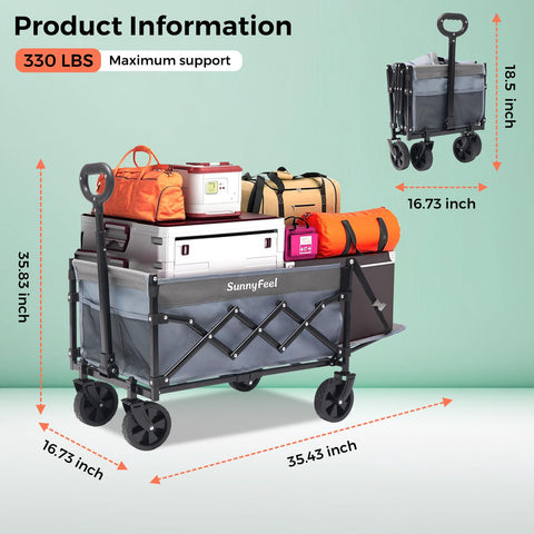 SUNNYFEEL 360° front wheels with brakes for smooth control