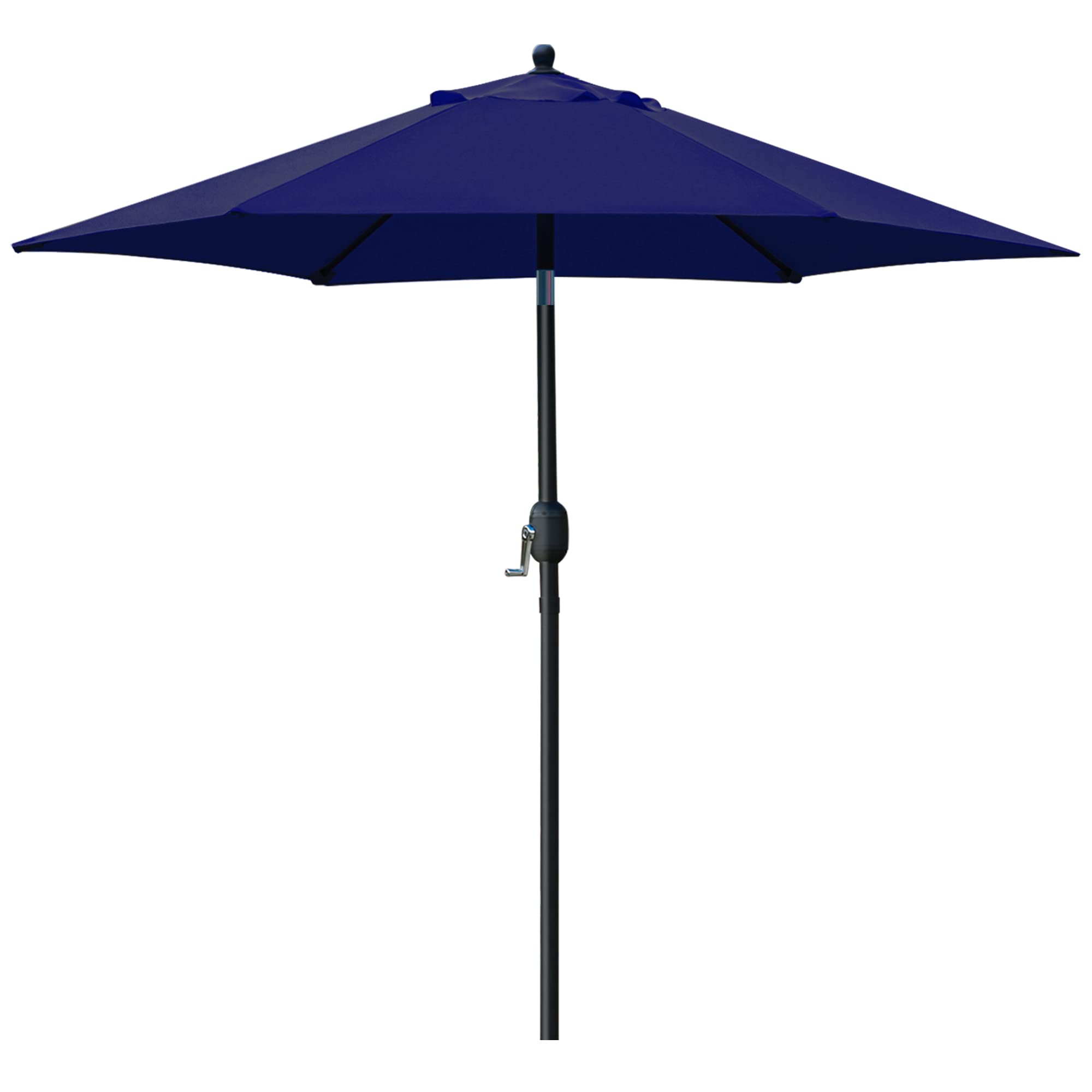 Sunnyglade 7.5-foot patio umbrella canopy provides shade for outdoor dining.