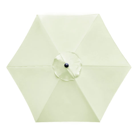 Sunnyglade 7.5ft six-rib beige canopy replacement for market umbrellas.
