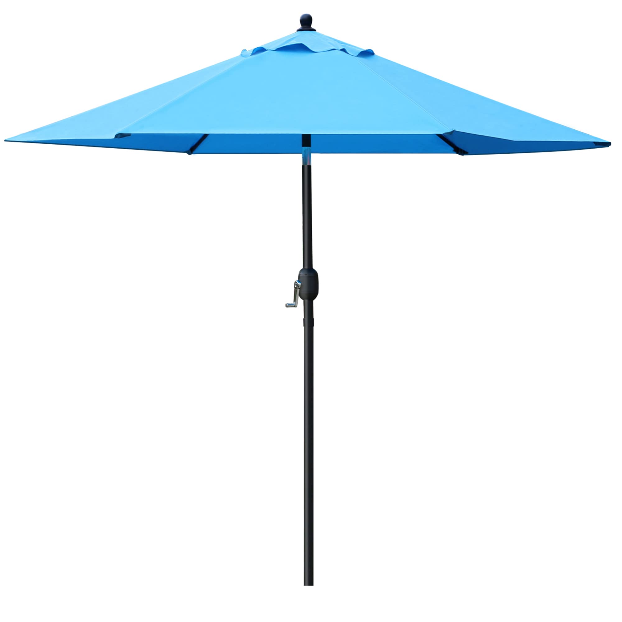 Sunnyglade 7.5ft patio umbrella with open-crank design providing wide shade.