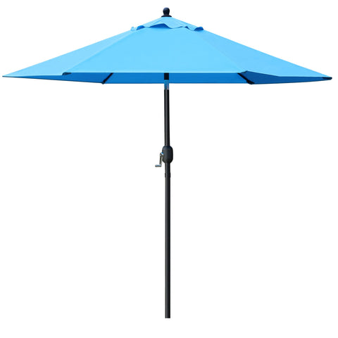 Sunnyglade 7.5ft patio umbrella with open-crank design providing wide shade.