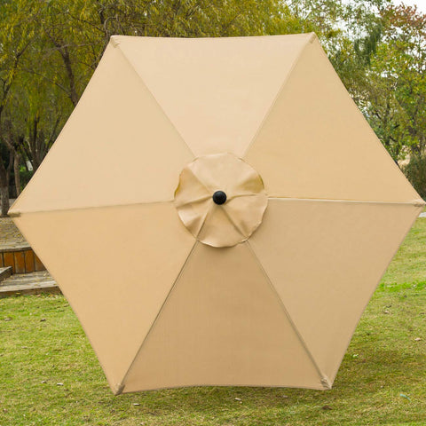Sunnyglade umbrella crank handle allows easy opening and closing for quick shade.