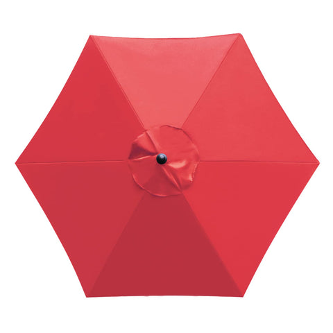 Sunnyglade 7.5ft red umbrella canopy front view, durable shade for patios