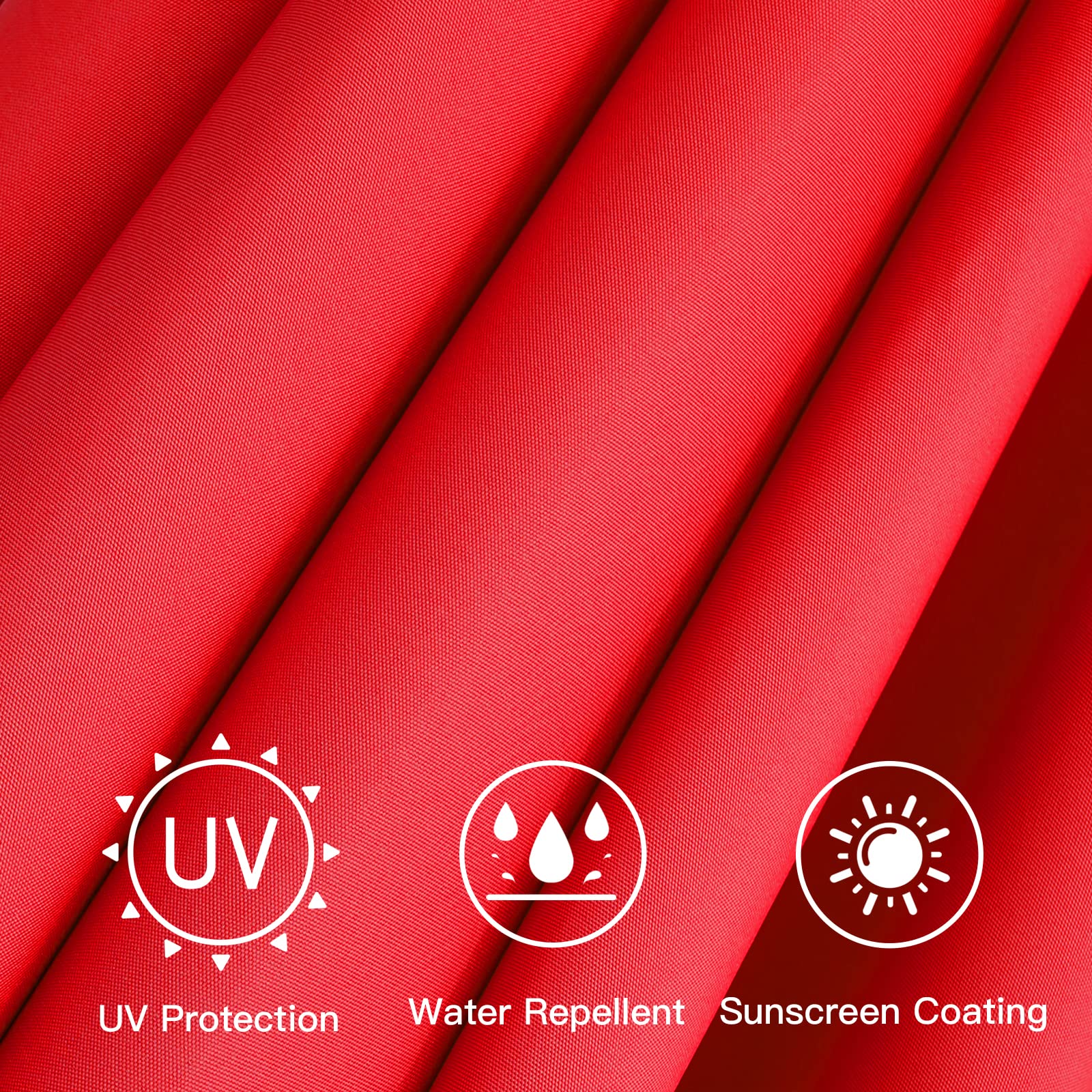 Sunnyglade 7.5ft red canopy side view fits market umbrellas for quick refresh