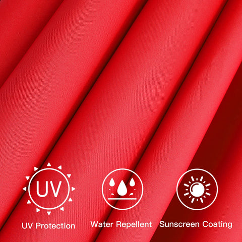 Sunnyglade 7.5ft red canopy side view fits market umbrellas for quick refresh