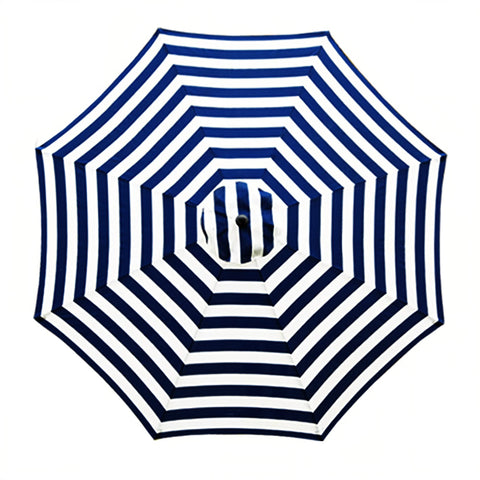 Sunnyglade 9ft canopy top in blue and white offers reliable shade.