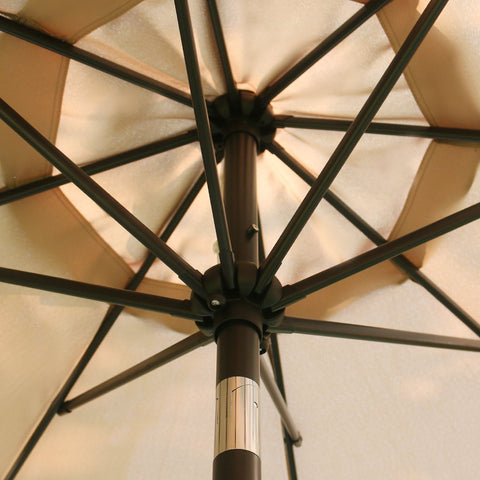 Sunnyglade 9ft diameter coverage fits 42-54 inch tables with seating.