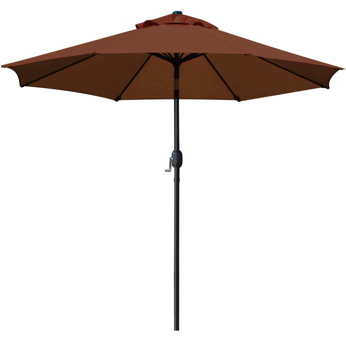 Sunnyglade 9ft patio umbrella opened over a table for shade