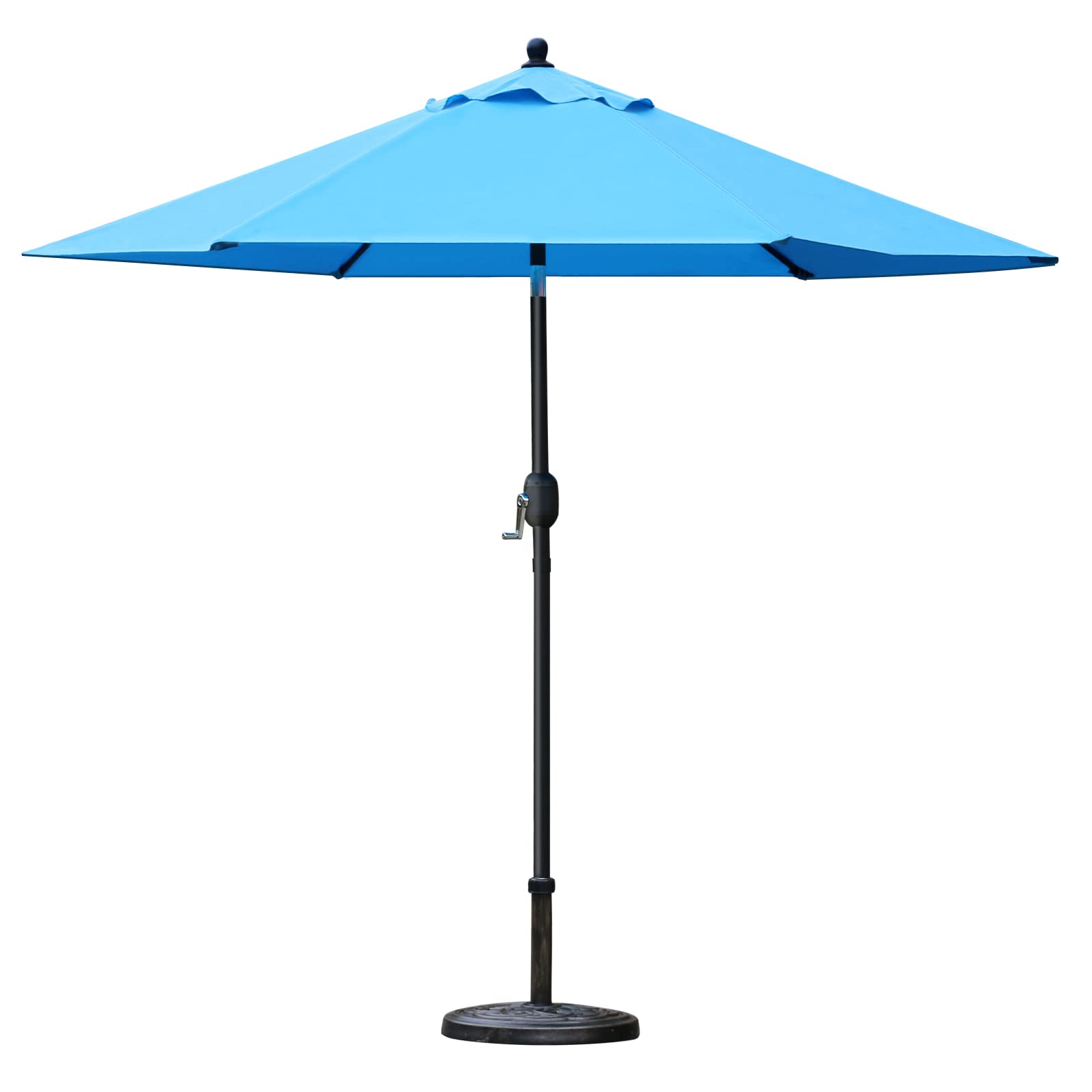 Sunnyglade aluminum pole blue umbrella delivers lightweight, rust-resistant durability.