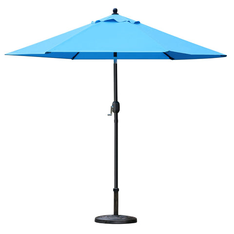 Sunnyglade aluminum pole blue umbrella delivers lightweight, rust-resistant durability.