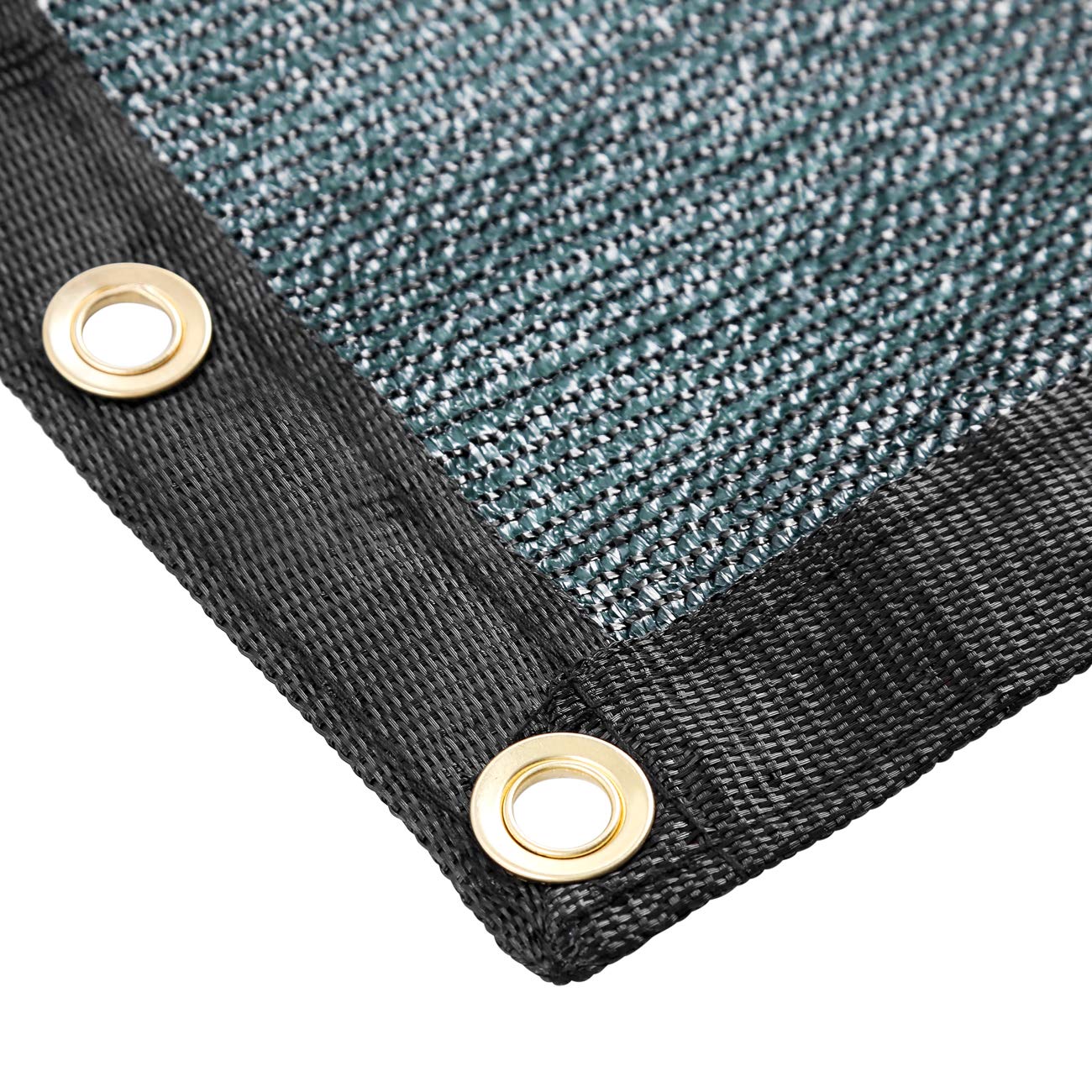 Sunnyglade copper grommet edges ensuring secure ties along the fence