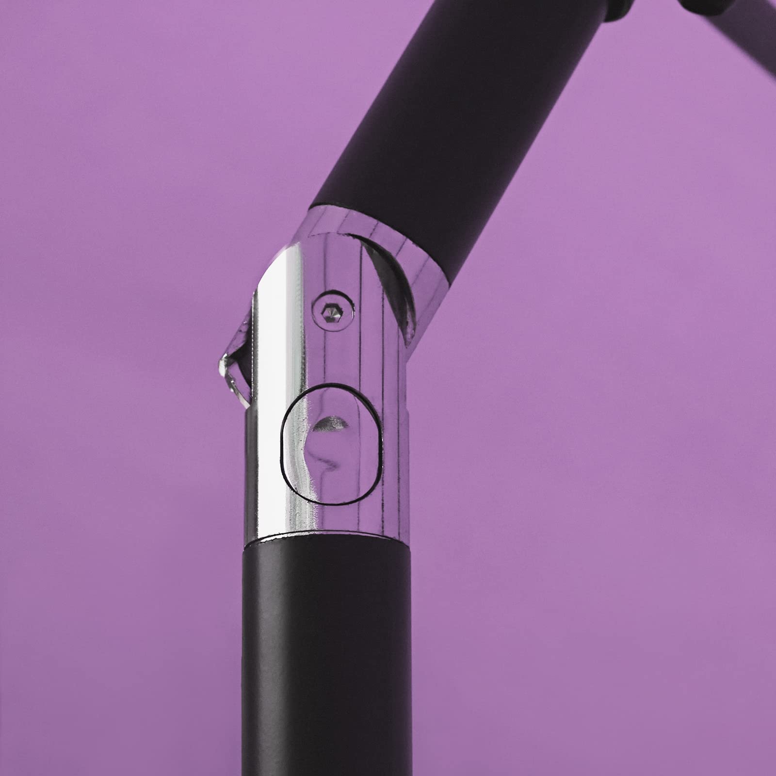 Sunnyglade crank tilt mechanism lets you adjust shade as the sun moves.
