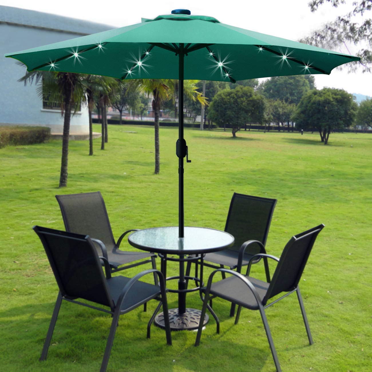 Sunnyglade fade-resistant, water-repellent canopy offers durable shade.