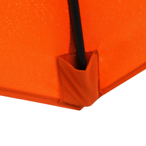 Sunnyglade orange umbrella wind vent improves stability in breeze.