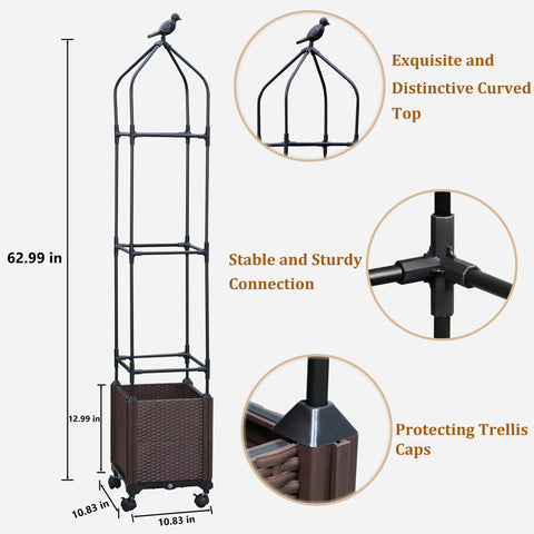 Sunnyglade tomato-climbing trellis provides sturdy plant support for vines.
