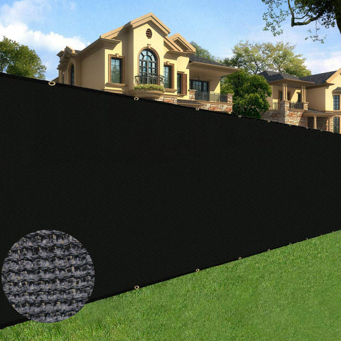 Sunnyglade privacy screen 6ft x 50ft black for backyard privacy.