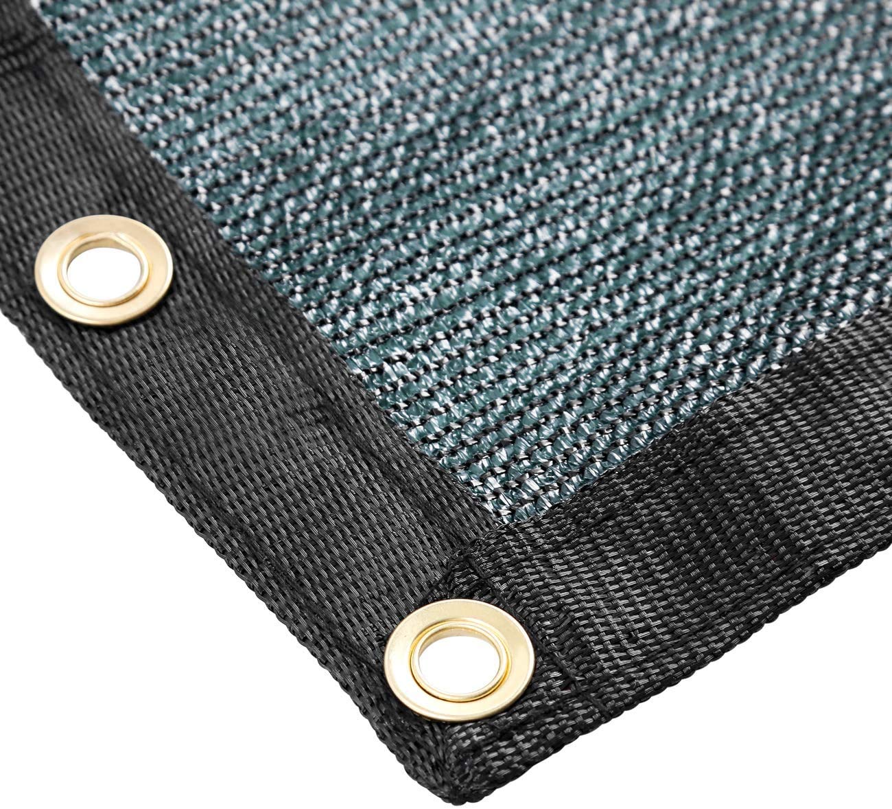 Sunnyglade copper grommets provide durable, wind-resistant fence attachment.