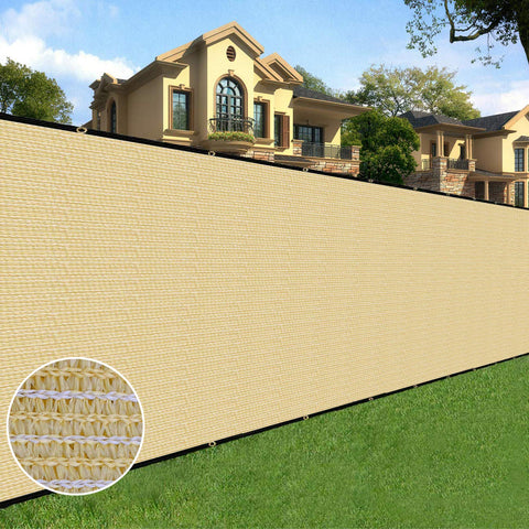 Sunnyglade privacy screen fence 5ft x 50ft offers yard privacy and wind protection.