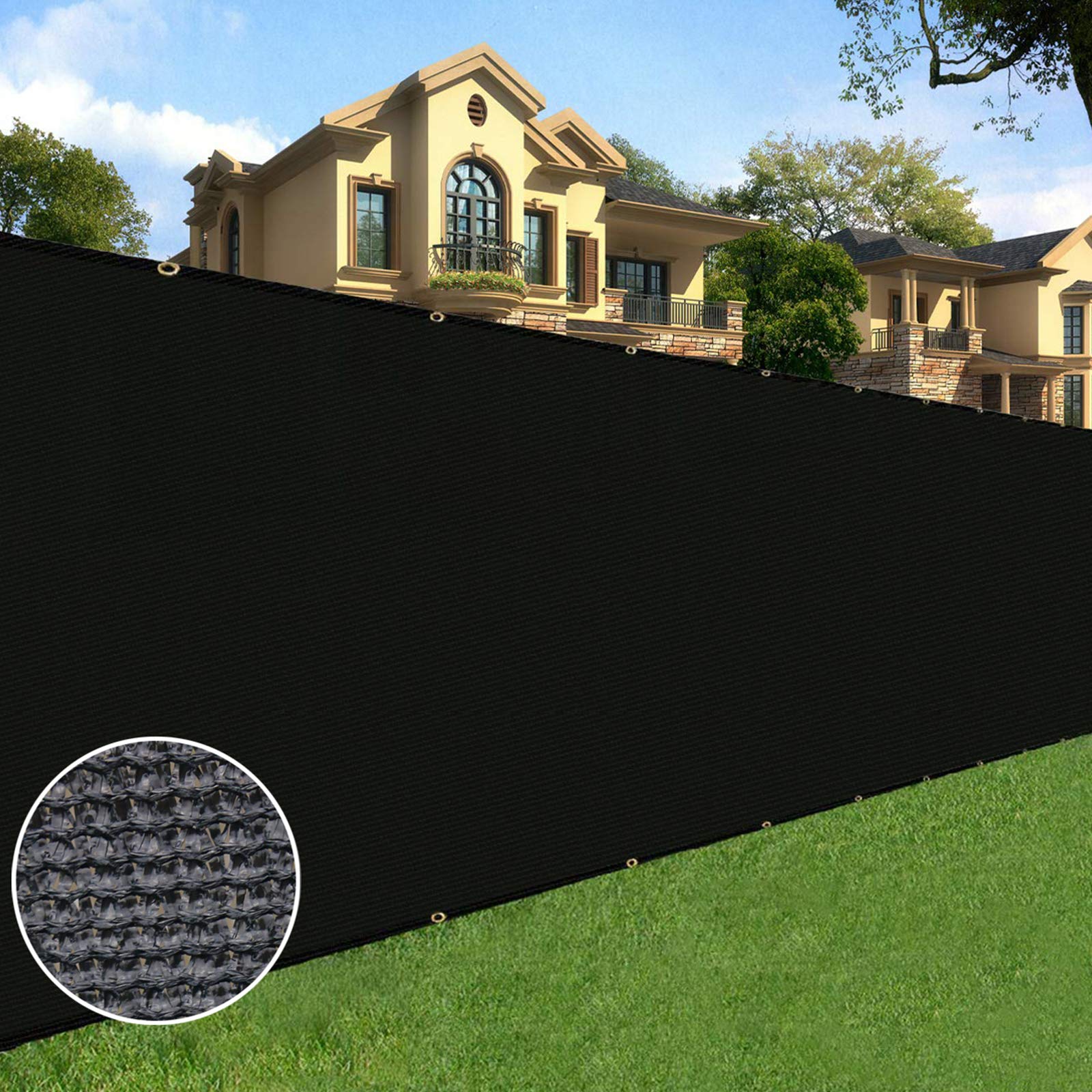 Sunnyglade privacy screen on a fence provides privacy and screening